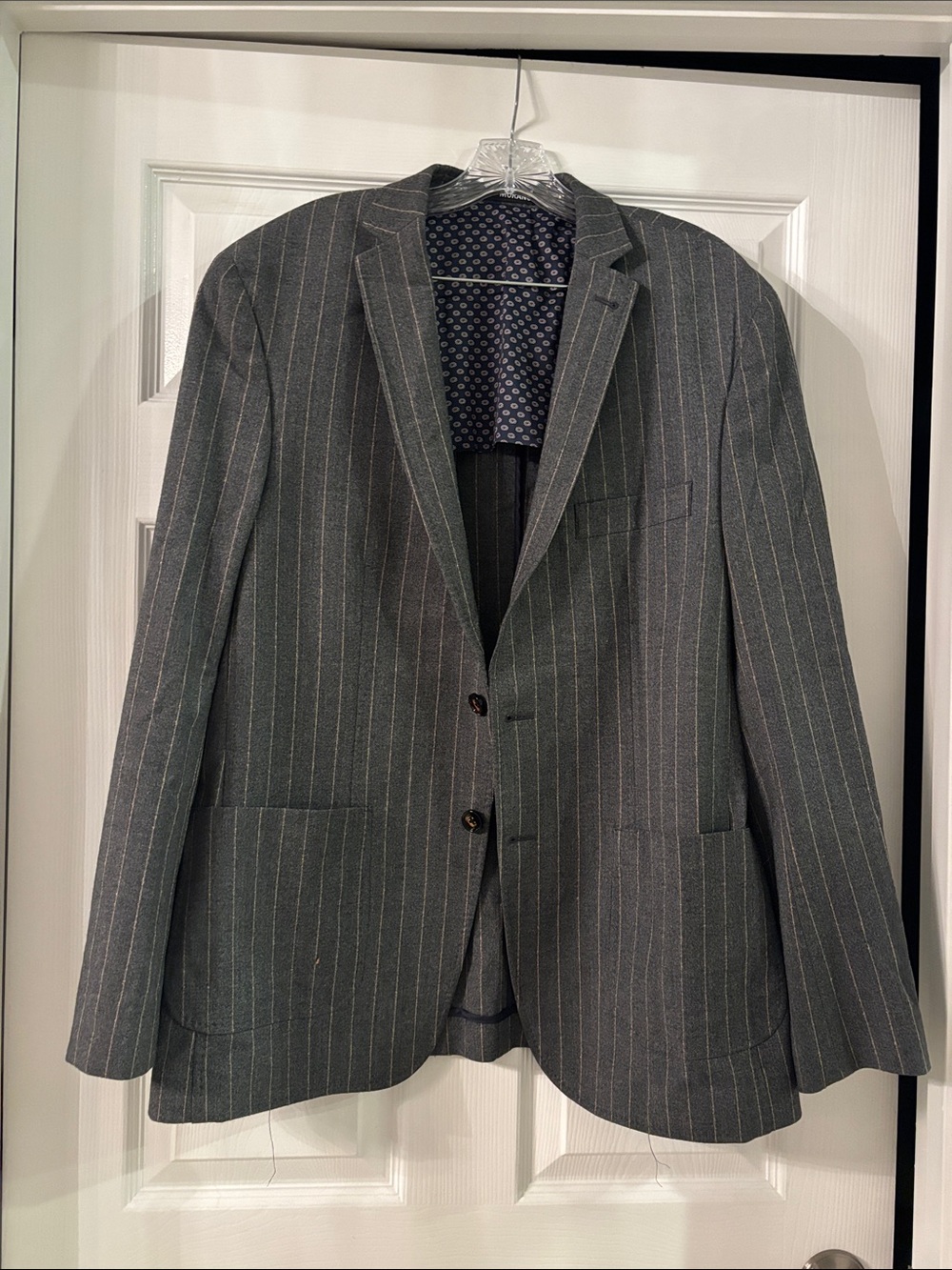 Murano Charcoal Gray Pinstripe Sport Coat